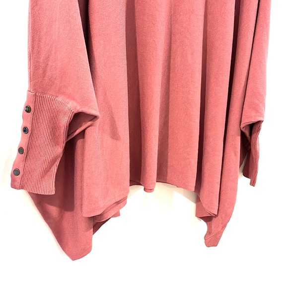 ALFANI LUX Turtle neck Batwing Coral Pink soft Sweater Retail $89 Sz L - Picture 4 of 6